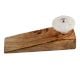 Cream Wheel Flower Ceramic Wooden Door Stopper
